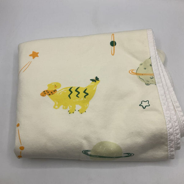 Water Resistant Creme Dinosaur Changing Blanket