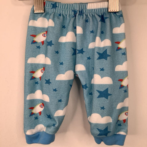 Size 0-3m: Petite Lapin Blue Spaceship Comfy Pants