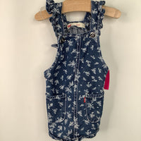 Size 12m: Levi Blue Floral Overall Dress