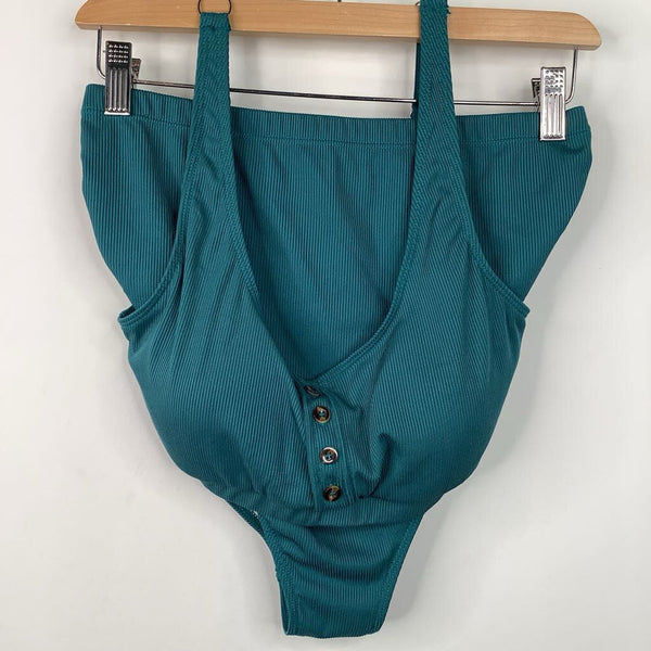 Size M: Blue 2pc Swimsuit