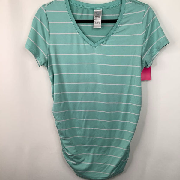 Size S: Time & Tru Blue/White Striped T-Shirt