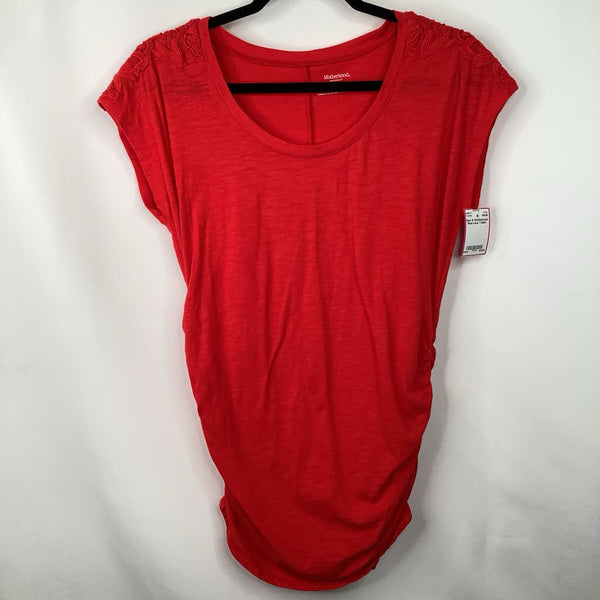 Size S: Motherhood Red Lace T-Shirt