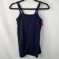 Size XS: A Glow Dark Blue Nursing Tank Top