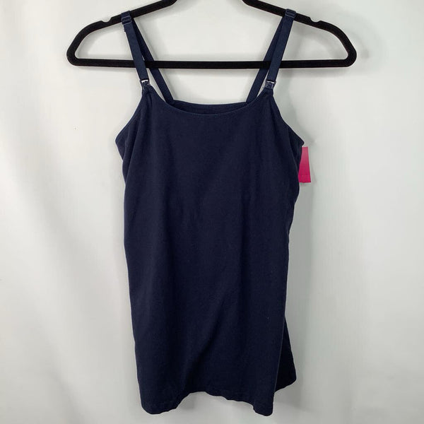 Size XS: A Glow Dark Blue Nursing Tank Top