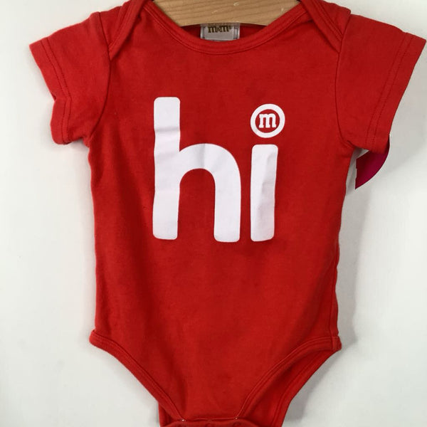 Size 18m: M&M Red Hi Graphic Onesie