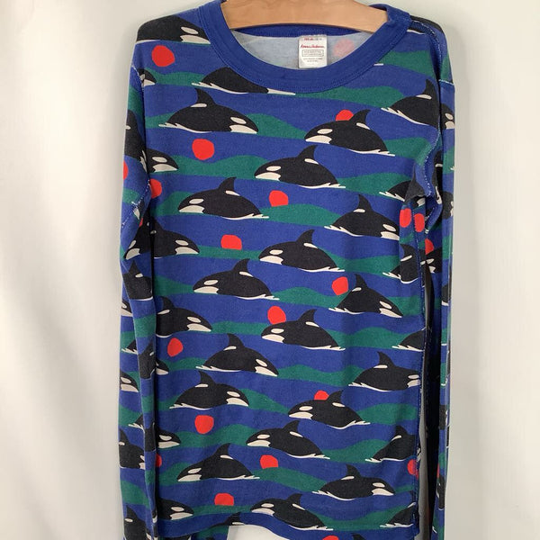 Size 14 (160): Hanna Andersson Blue Orca 2pc PJs