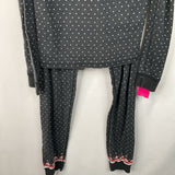 Size 14 (160): Hanna Andersson Black Winter Pattern 2pc PJs