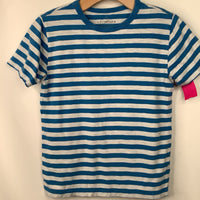 Size 10-11: Crewcuts Blue/White T-Shirt