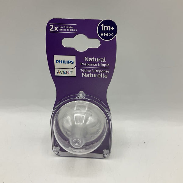 Philips Avent Natural Response Flow 3 2pc Nipples NEW