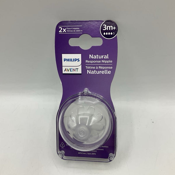 Philips Avent Natural Response Flow 4 2pc Nipples NEW
