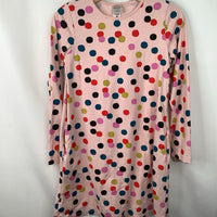 Size 12 (150): Hanna Andersson Pink Polkadot Long Sleeve Dress
