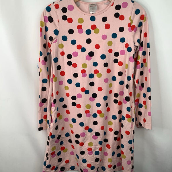 Size 12 (150): Hanna Andersson Pink Polkadot Long Sleeve Dress