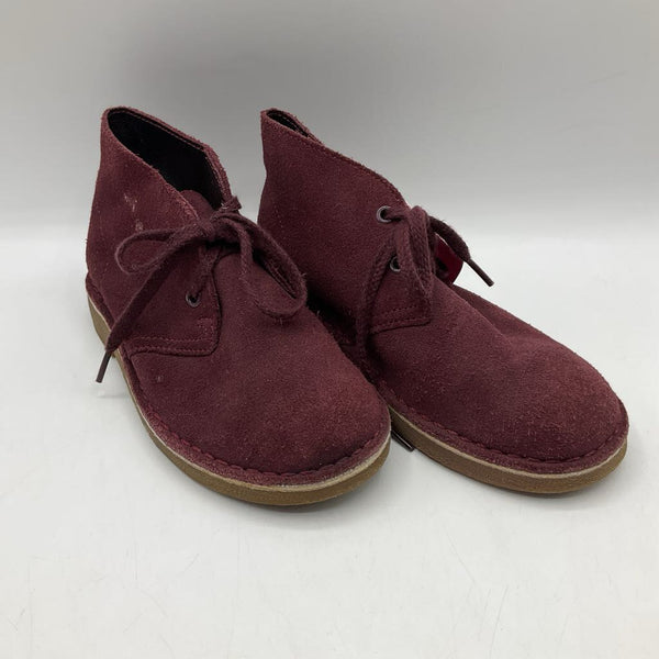Size 10: Clarks Red Leather Lace Up Shoes