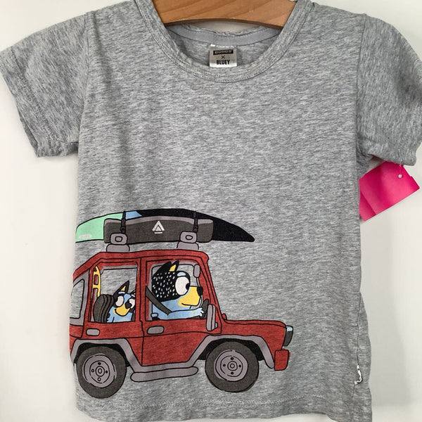 Size 4: Bluey Grey Red T-Shirt