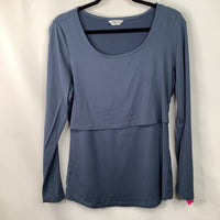 Size M: Kindred Bravely Blue Long Sleeve Breast-Feeding Tank Top
