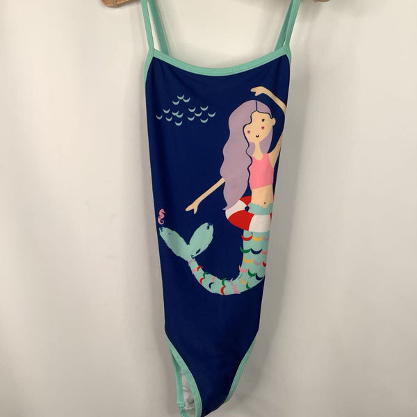 Size 10 (140): Hanna Andersson Blue Mermaid 1pc Swim Suit