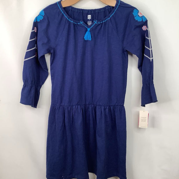 Size 10: Tea Blue Embroidered Long Sleeve Dress NEW w/Tags