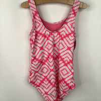 Size 9-10: Primark Pink White Tie-Dye 1pc Swim Suit