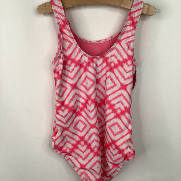 Size 9-10: Primark Pink White Tie-Dye 1pc Swim Suit