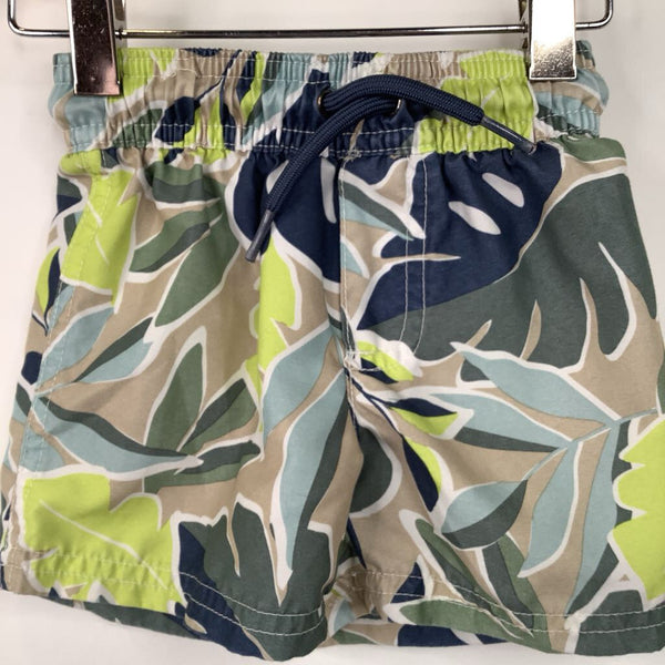 Size 12m: Carter's Camo Plant Print Drawstring Swim Trunks