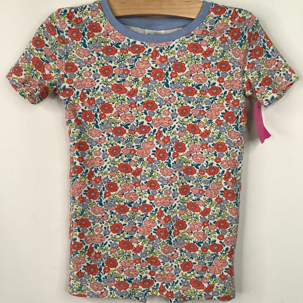 Size 8: Mini Boden Colorful Floral Pattern Short Sleeve Shorty 2pc Pjs