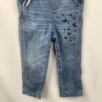 Size 3: OshKosh Denim Butterfly Overalls