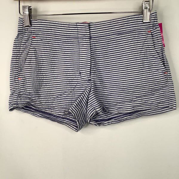 Size 12: Crewcuts Blue White Striped Shorts