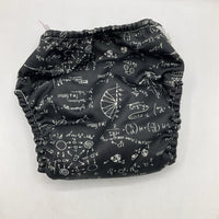 Size O/S: Bum Genius Black Adjustable Snap Diaper