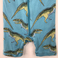 Size 18-24M: Tea blue Dinosaur Short Sleeve Romper