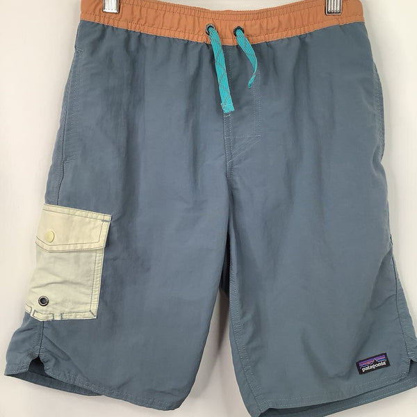 Size 14: Patagonia Blue Grey White Swim Trunks