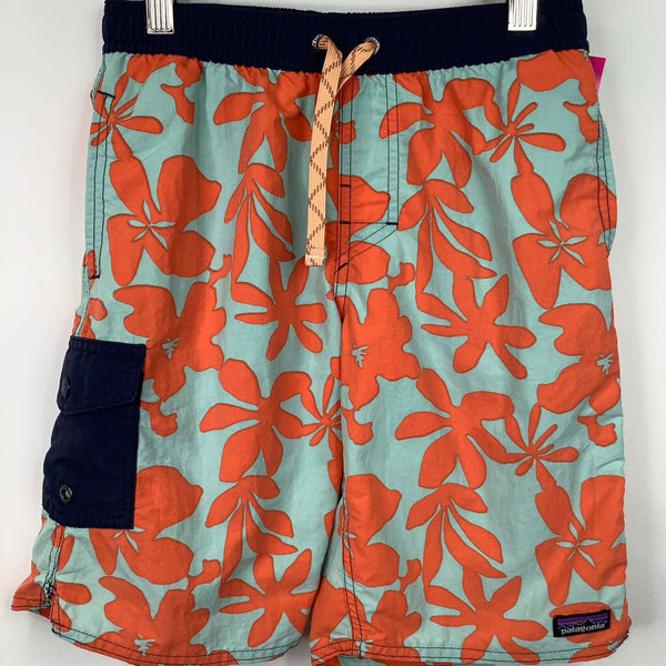 Size 10: Patagonia Blue Orange Draw String Swim Trunks