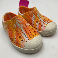 Size 5: Native Orange/White Tie Dye Slip On Shoes