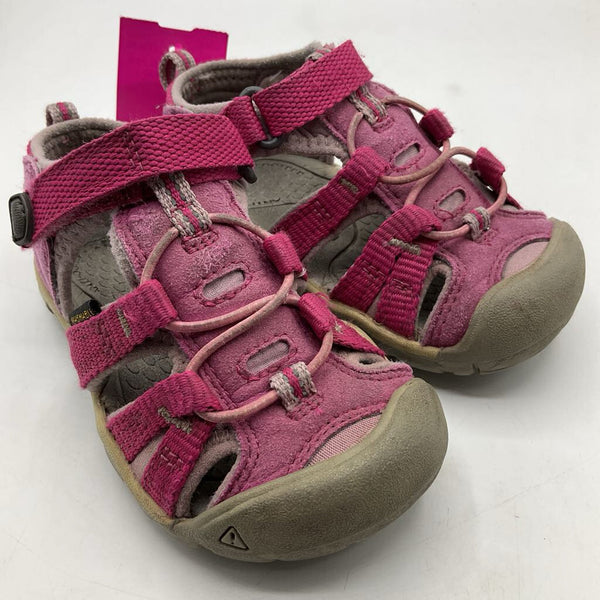 Size 6-7: KEEN Pink Velcro Strap Sandals