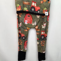 Size 12-24m: Ready Set Romper Black/Farm Print Front Opening Romper
