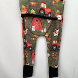Size 12-24m: Ready Set Romper Black/Farm Print Front Opening Romper