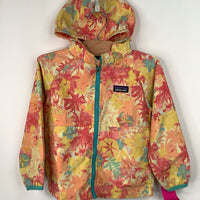 Size 2: Patagonia Pink/Yellow/Blue Light Zip-Up Rain Jacket