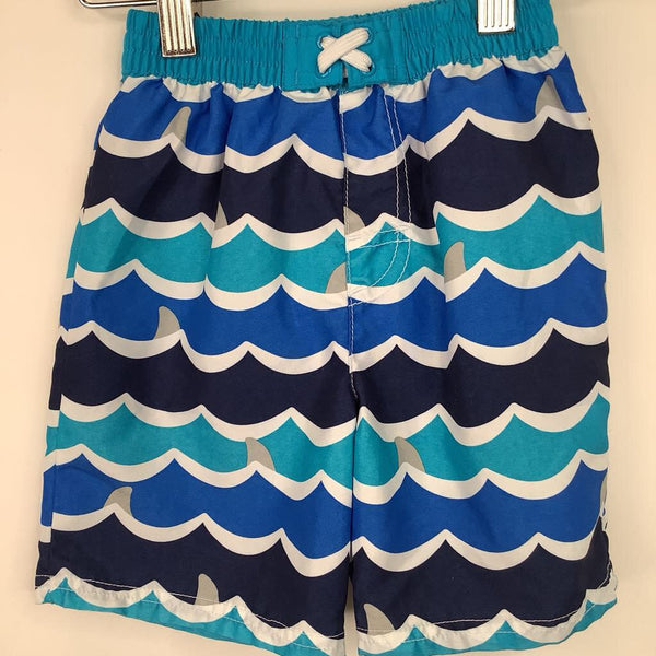 Size 3: Healthtex Blue Drawstring Swim Trunks