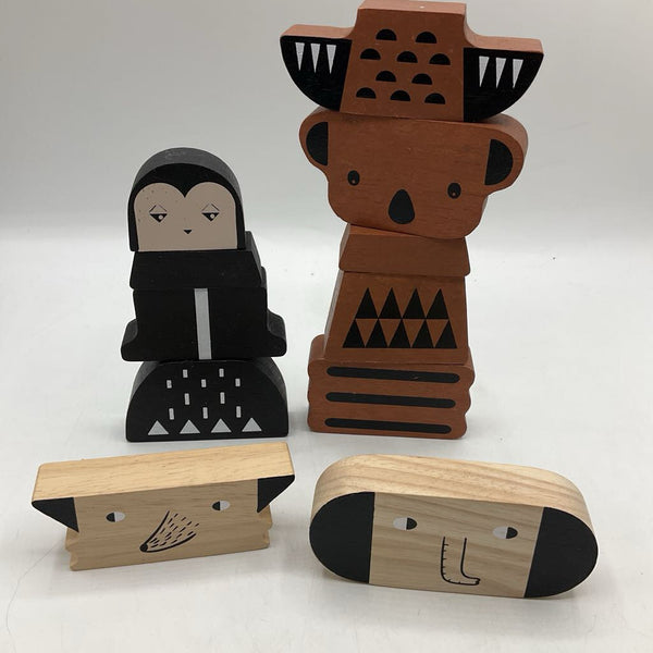 Wooden Animal Stacking Blocks