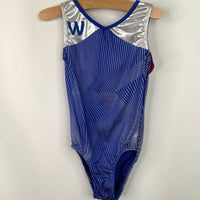 Size 6: Prizm Blue/Silver Leotard
