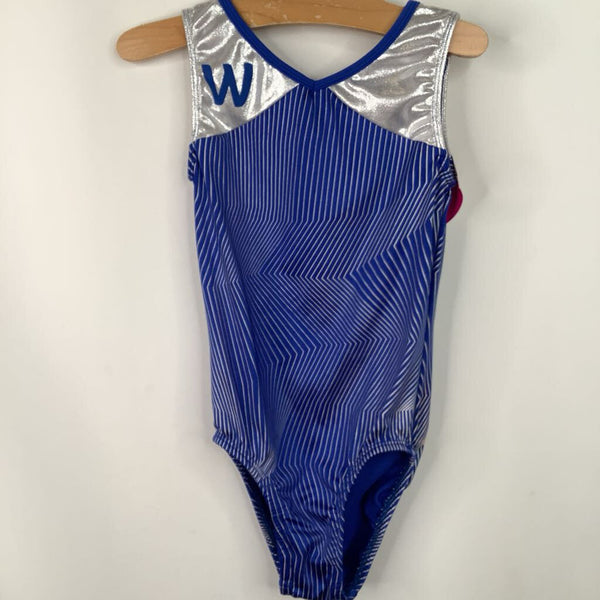 Size 6: Prizm Blue/Silver Leotard