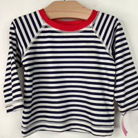 Size 6-12m (70): Hanna Andersson Black White Long Sleeve Rash Guard