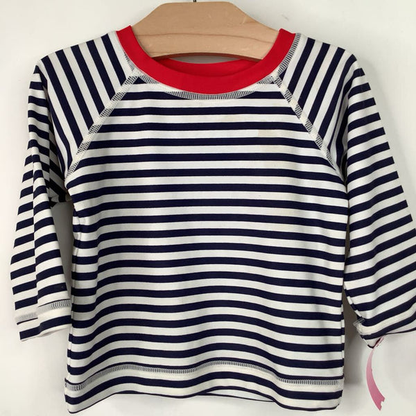 Size 6-12m (70): Hanna Andersson Black White Long Sleeve Rash Guard