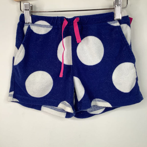 Size 7: Mini Boden Blue White Terry Cloth Shorts