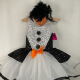 Size 4-6: Weissman Black/White/Orange Sequin Tulle Dance Costume