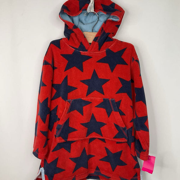 Size 5-6: Mini Boden Red Blue Stars Terry Cloth Hoodie