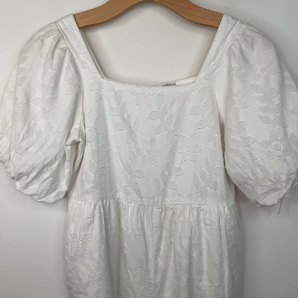Size 12: Nordstrom White Short Puffy Sleeve Romper