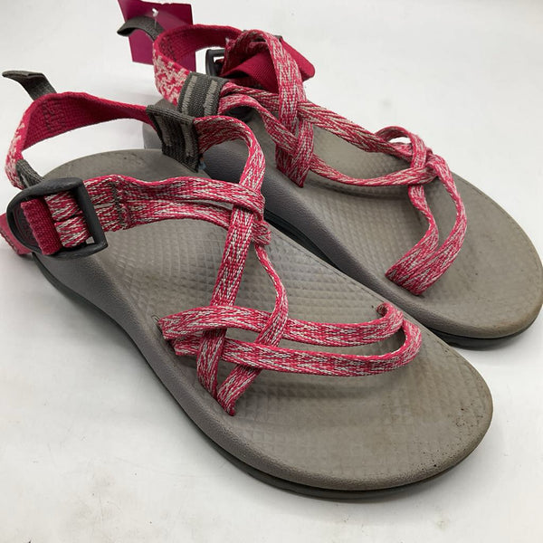 Size 2Y: Chaco Pink Buckle Snap Sandals