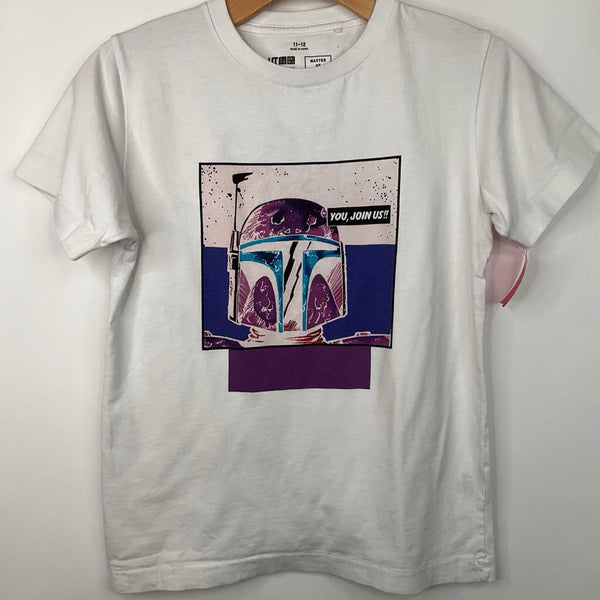 Size 11-12: UT Star Wars White Bobba Fett T-Shirt