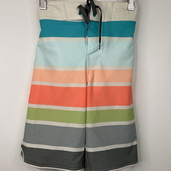Size 10-12: Art Class Colorful Striped Swim Trunks