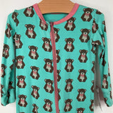 Size 12-18m: Kickee Pants Blue Teddy Bear Print Footed 1pc Pjs
